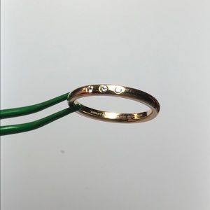 Tiffany & Co 18K Rose Gold & Diamond Band